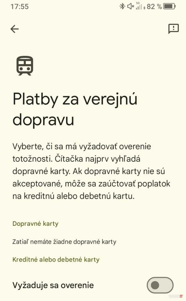 platba kartou verejna doprava